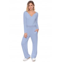 Combinaison pantalon, col V à revers MOLLY