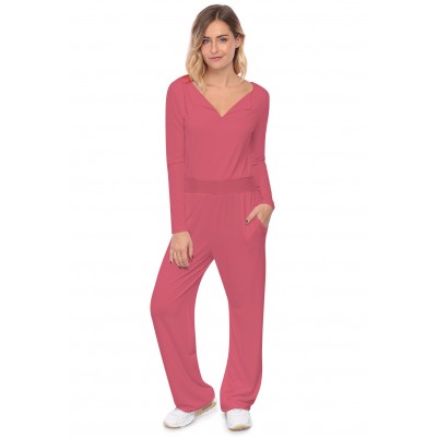 Combinaison pantalon, col V à revers MOLLY