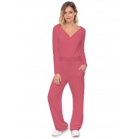 Combinaison pantalon, col V à revers MOLLY