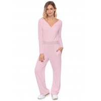 Combinaison pantalon, col V à revers MOLLY