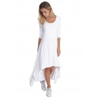 Robe déstructurée manches 3-4 en modal ANEMONE