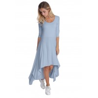 Robe déstructurée manches 3-4 en modal ANEMONE