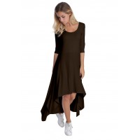 Robe déstructurée manches 3-4 en modal ANEMONE