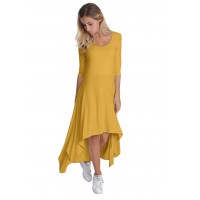 Robe déstructurée manches 3-4 en modal ANEMONE