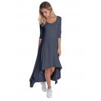 Robe déstructurée manches 3-4 en modal ANEMONE