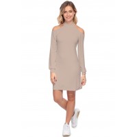 Robe midi manches longues épaules nues GYPSO