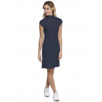 Robe col roulé manches courtes capes en modal CINDY17