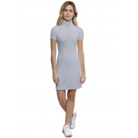 Robe col roulé manches courtes en modal CINDY18