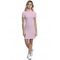 Robe col roulé manches courtes en modal CINDY18