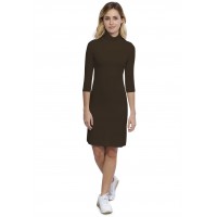 Robe col roulé manches 3-4 en modal CINDY19