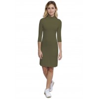 Robe col roulé manches 3-4 en modal CINDY19