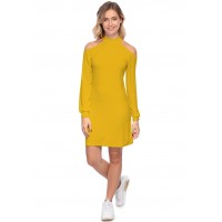 Robe midi manches longues épaules nues GYPSO