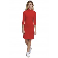 Robe col roulé manches 3-4 en modal CINDY19