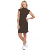 Robe col montant manches courtes capes en modal PENNY17