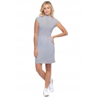 Robe col montant manches courtes capes en modal PENNY17