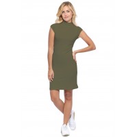 Robe col montant manches courtes capes en modal PENNY17
