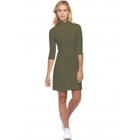 Robe col montant manches 3-4 en modal PENNY19