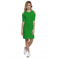 Robe col rond épaules nues manches courtes en modal LUNA