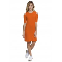 Robe col rond épaules nues manches courtes en modal LUNA