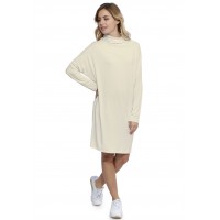 Robe col montant manches longues chauve souris en modal SARI