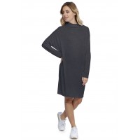 Robe col montant manches longues chauve souris en modal SARI