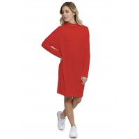 Robe col montant manches longues chauve souris en modal SARI