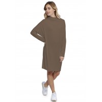 Robe col montant manches longues chauve souris en modal SARI