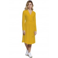 Robe cache-coeur manches longues en modal PEPITA