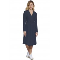 Robe cache-coeur manches longues en modal PEPITA