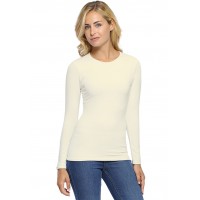 T-shirt col rond manches longues en modal KATIA05