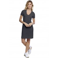Robe col V doublée devant manches courtes en modal SYLVIA18