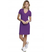 Robe col V doublée devant manches courtes en modal SYLVIA18