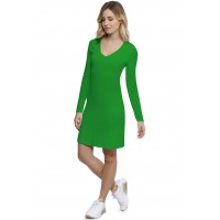 Robe col V doublée devant manches longues en modal SYLVIA20