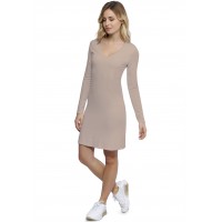 Robe col V doublée devant manches longues en modal SYLVIA20