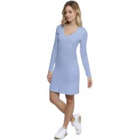 Robe col V doublée devant manches longues en modal SYLVIA20