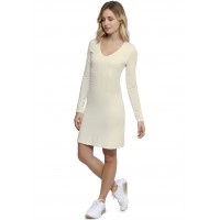Robe col V doublée devant manches longues en modal SYLVIA20