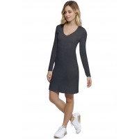 Robe col V doublée devant manches longues en modal SYLVIA20