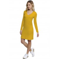Robe col V doublée devant manches longues en modal SYLVIA20