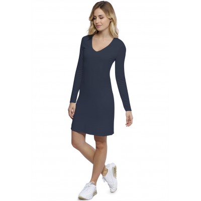 Robe col V doublée devant manches longues en modal SYLVIA20