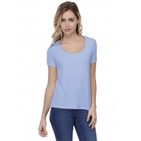 T-shirt coupe droite col rond doublé devant manches courtes BIKI03