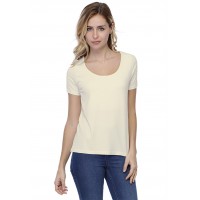 T-shirt coupe droite col rond doublé devant manches courtes BIKI03