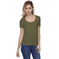 T-shirt coupe droite col rond doublé devant manches courtes BIKI03