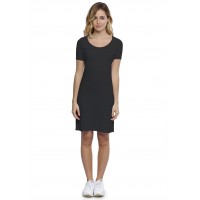 Robe col rond doublée devant manches courtes en modal ZAZA18