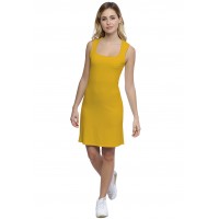 Robe débardeur doublée devant col carré en modal CLARA16