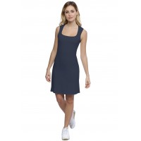 Robe débardeur doublée devant col carré en modal CLARA16