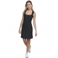 Robe débardeur doublée devant col carré en modal CLARA16