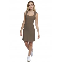 Robe débardeur doublée devant col carré en modal CLARA16