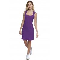 Robe débardeur doublée devant col carré en modal CLARA16