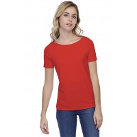 T-shirt coupe droite col bateau doublé devant en modal BINO03