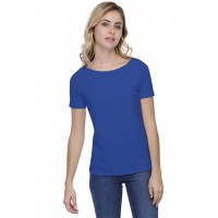 T-shirt coupe droite col bateau doublé devant en modal BINO03